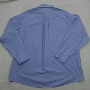 Jos A Bank Shirt Mens XL Blue Check Button Down Traveler's Collection Cotton